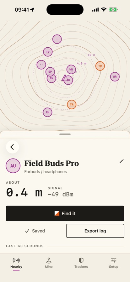 Find My BLE screen 3
