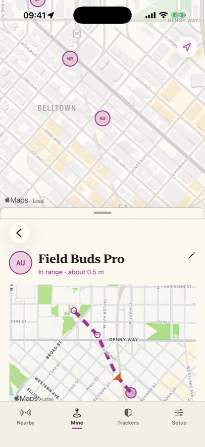 Find My BLE screen 4